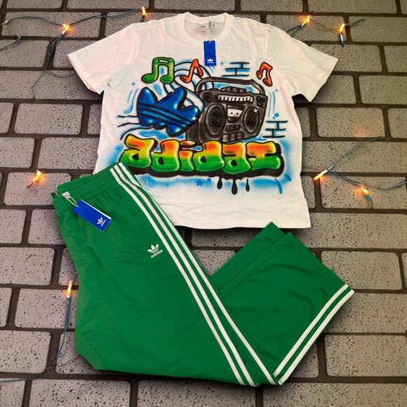 ✅NWT ADIDAS ORIGINALS T-SHIRT AND TRACK PANTS MATCHING SET MENS XL - Picture 2 of 4